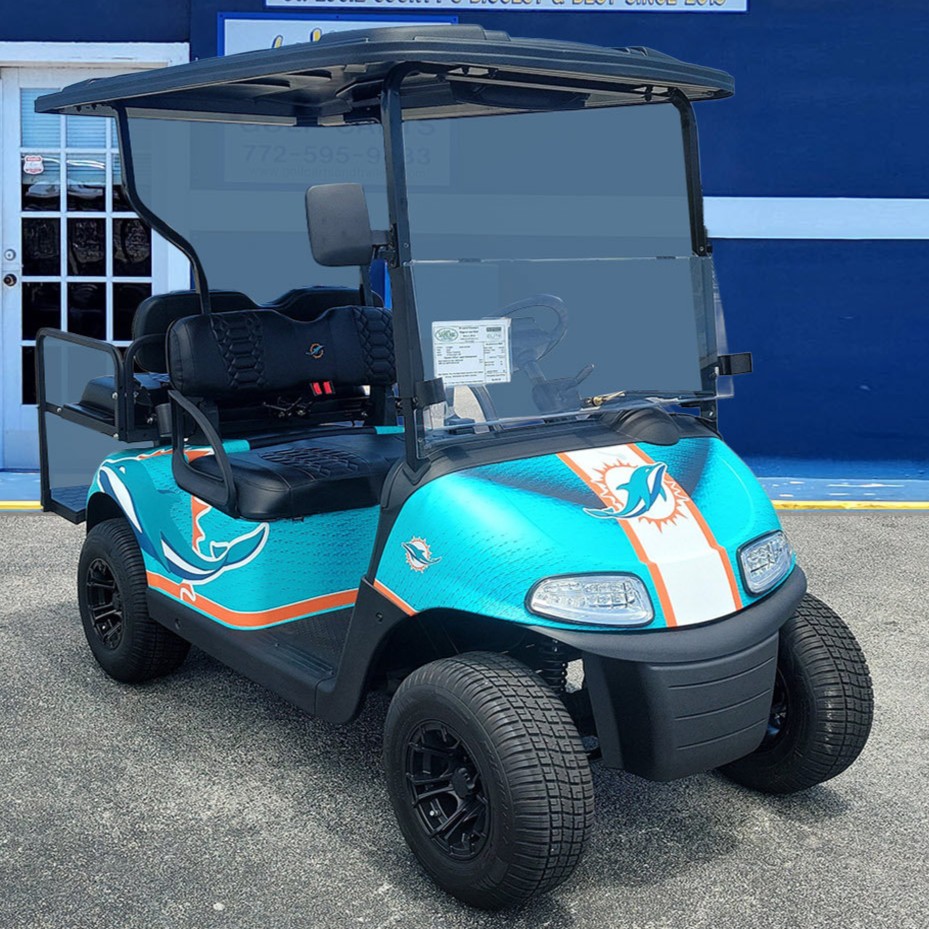 Dolphins Custom Golf Cart